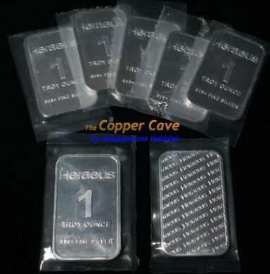 cave by susquehanna hobbies   heraeus 1 ounce  999 fine silver bar
