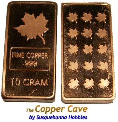 CMC 10 Gram Copper Bar - Maple